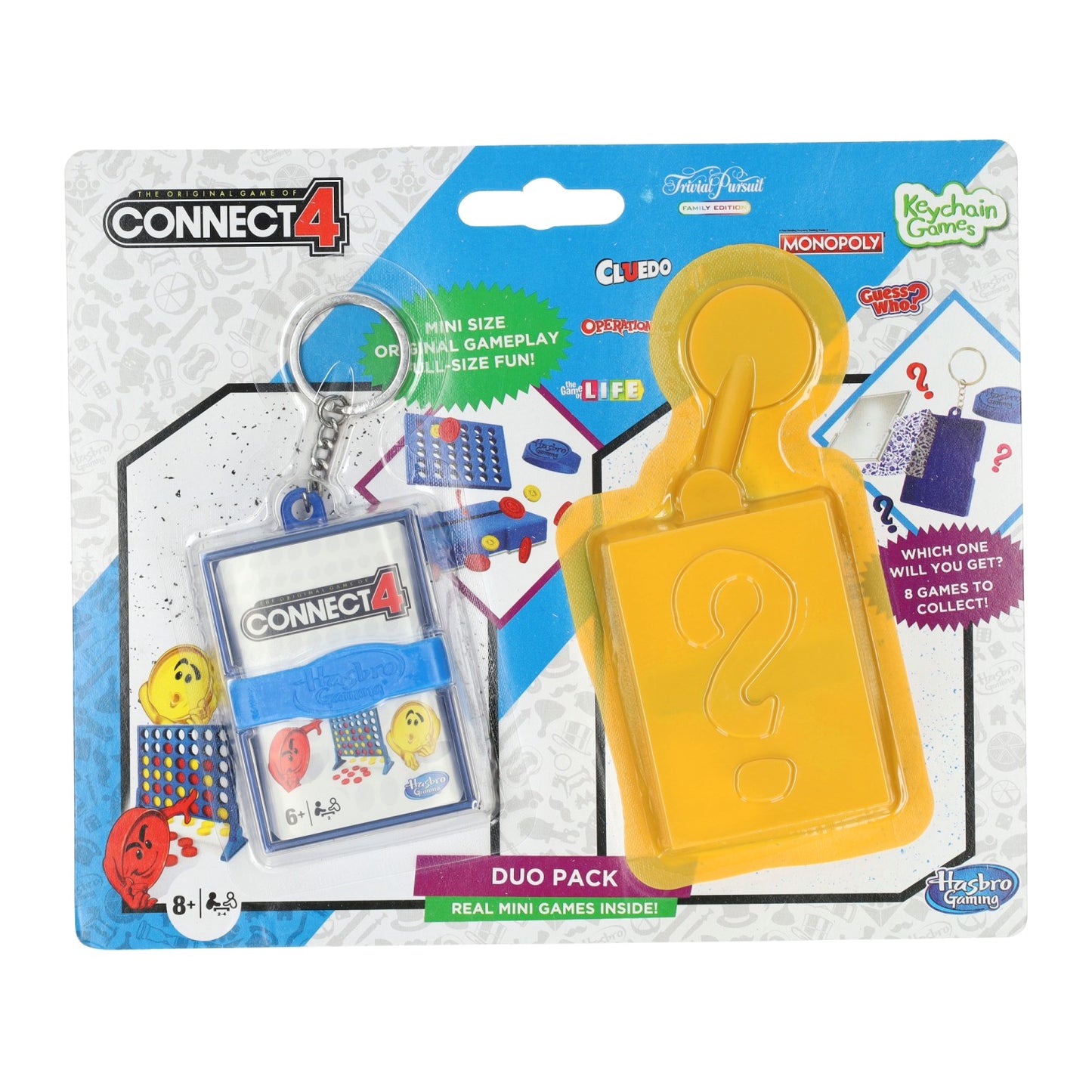 Hasbro mini game sleutelhanger vier op een rij