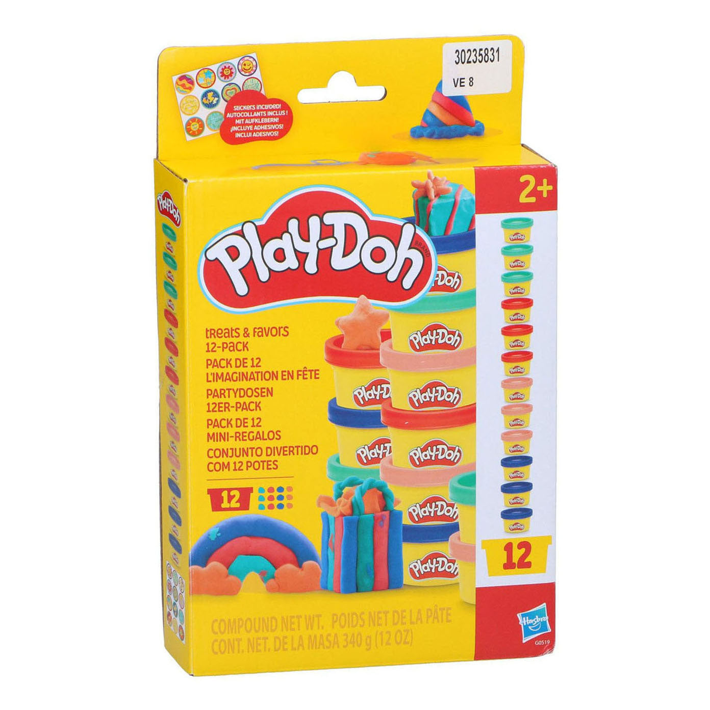 Hasbro Play-doh treats favors - 12 potjes boetseerklei