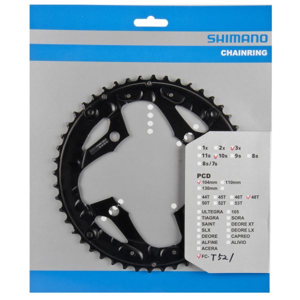 Shimano Kettingblad 48t fc-t521 non series - kettingrand - zwart