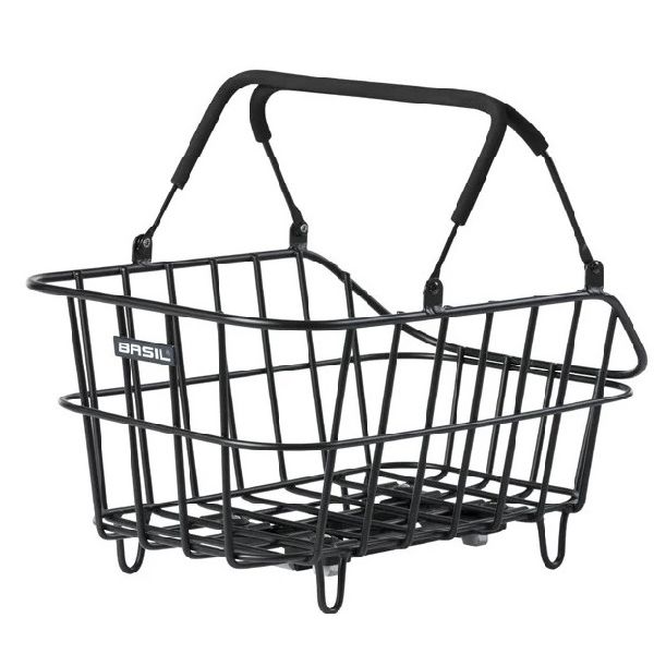 BASIL Fietsmand cento alu met mik bevestiging 14 liter 39 x 24 x 15 - zwart