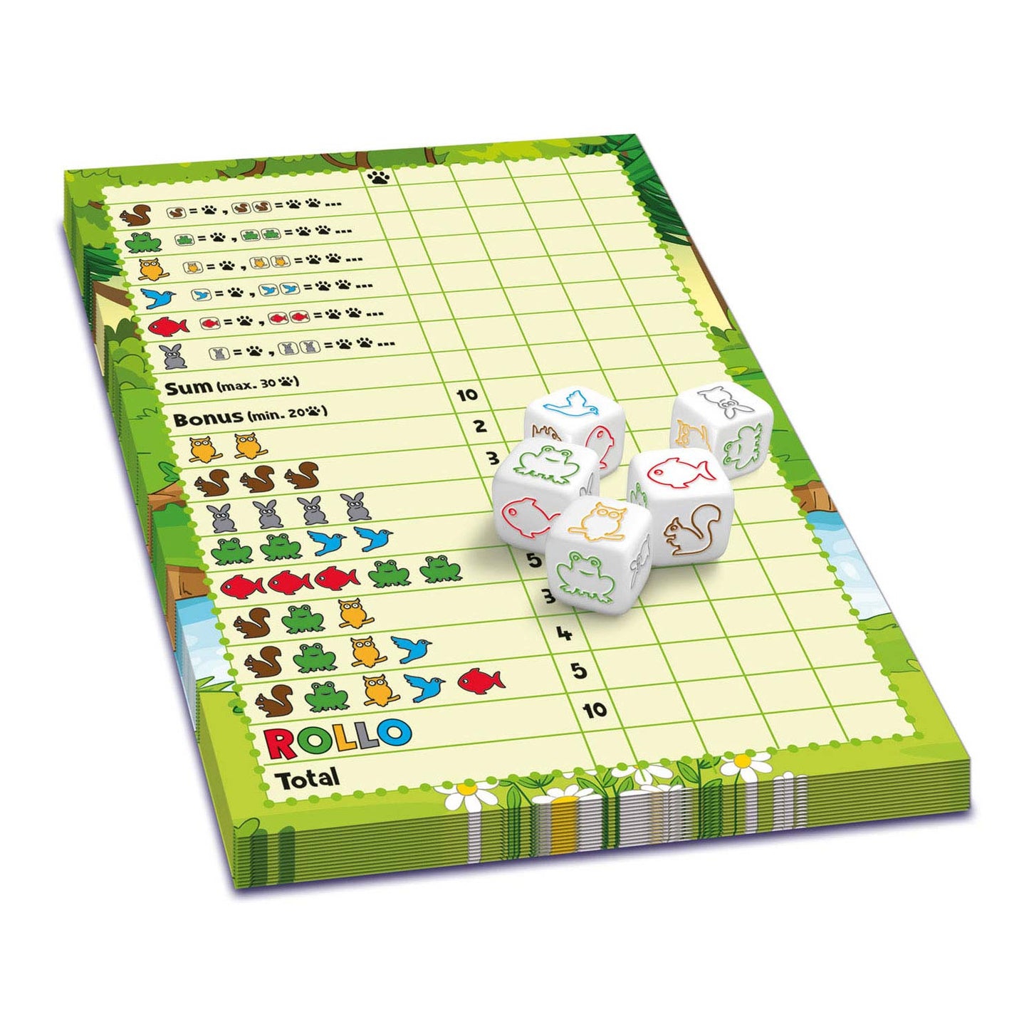 Hutch Rollo dieren - a yatzee game nl fr