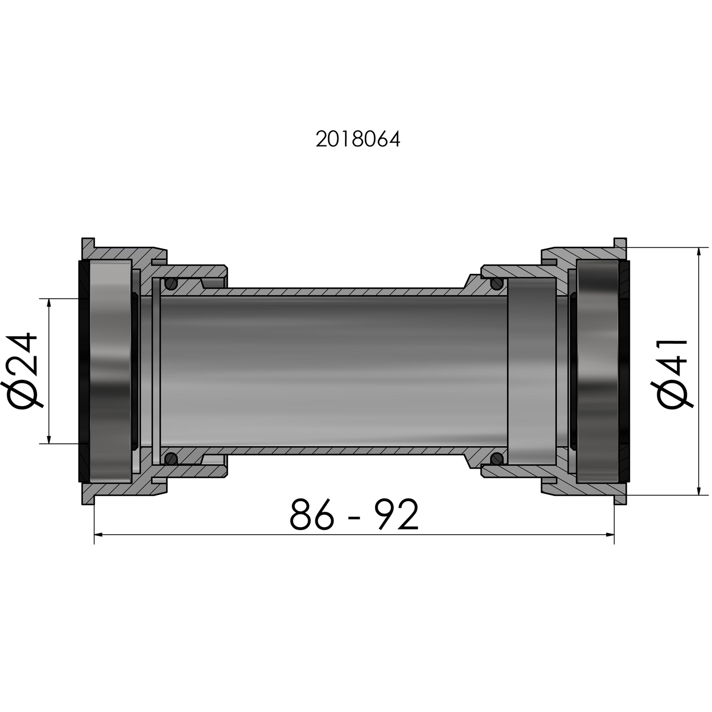 Trapaslagerset Elvedes bb86 92 adapter