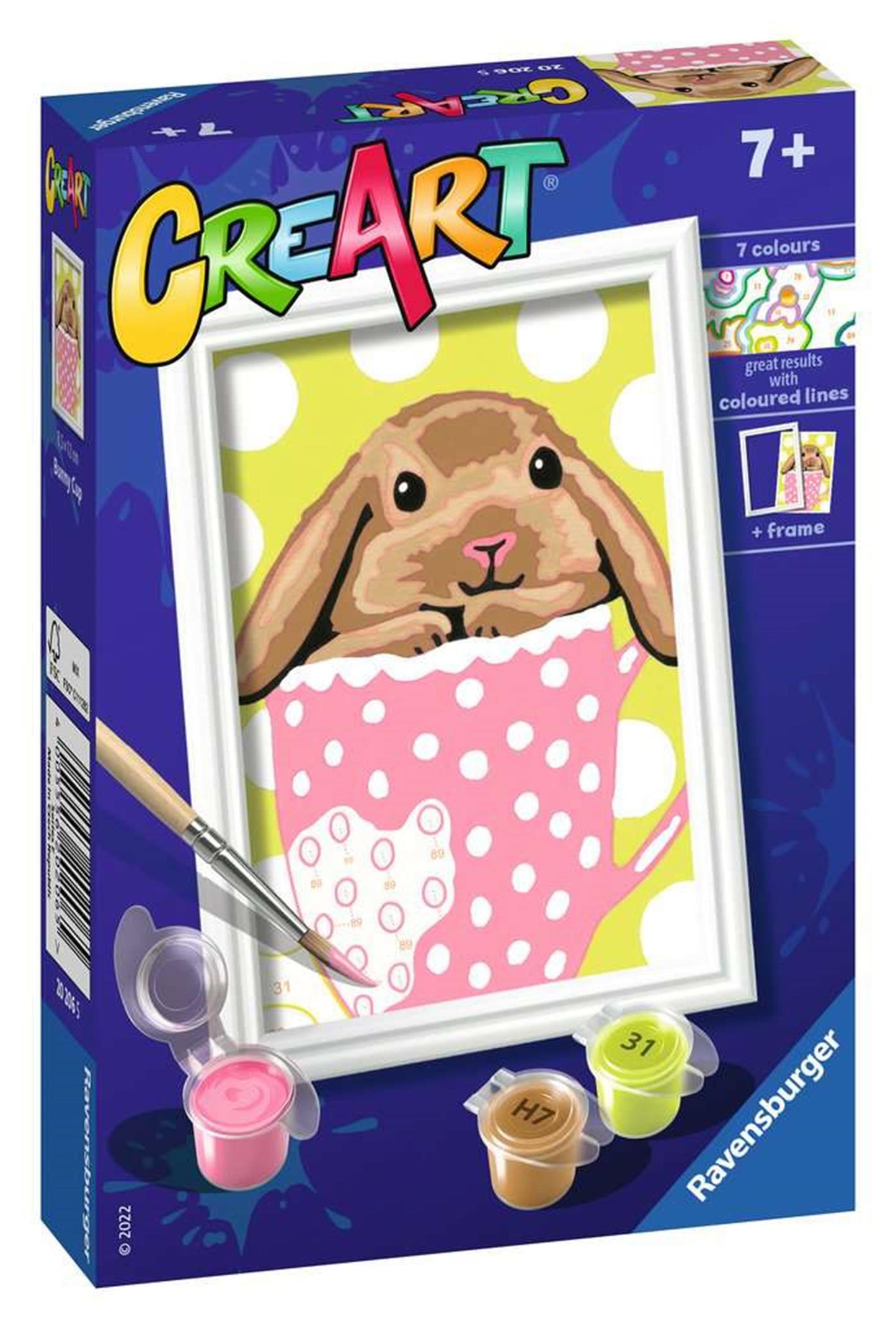 Ravensburger creart schilderen op nummer - konijntje beker