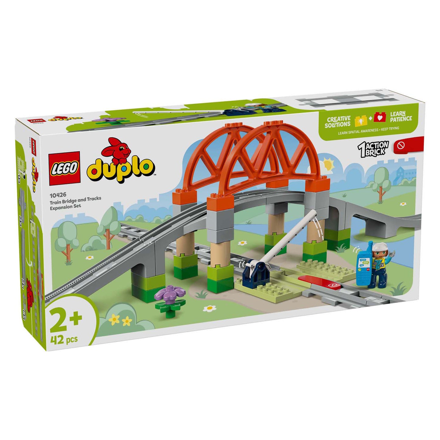 LEGO duplo town 10426 treinbrug en rails uitbreidingsset