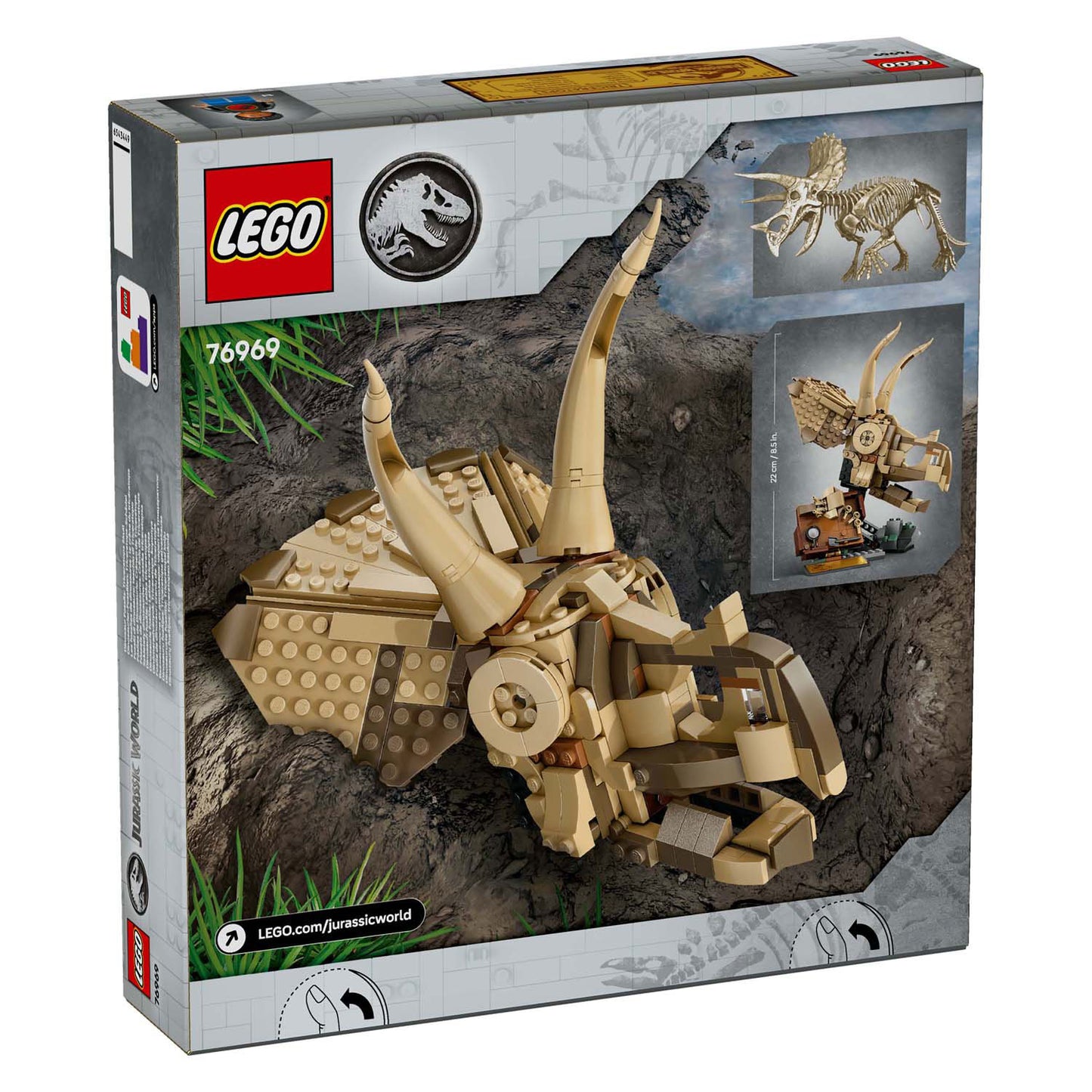 LEGO jurassic world 76969 dinosaurusfossielen: triceratops schedel