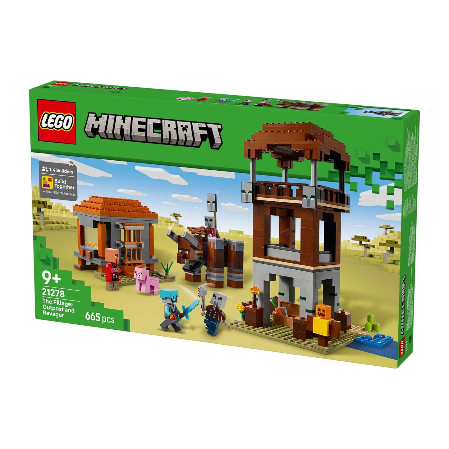 LEGO minecraft 21278 de plunderaar buitenpost en verwoester