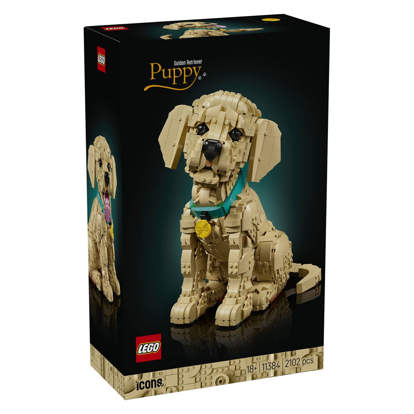 LEGO icons 11384 golden retriever puppy