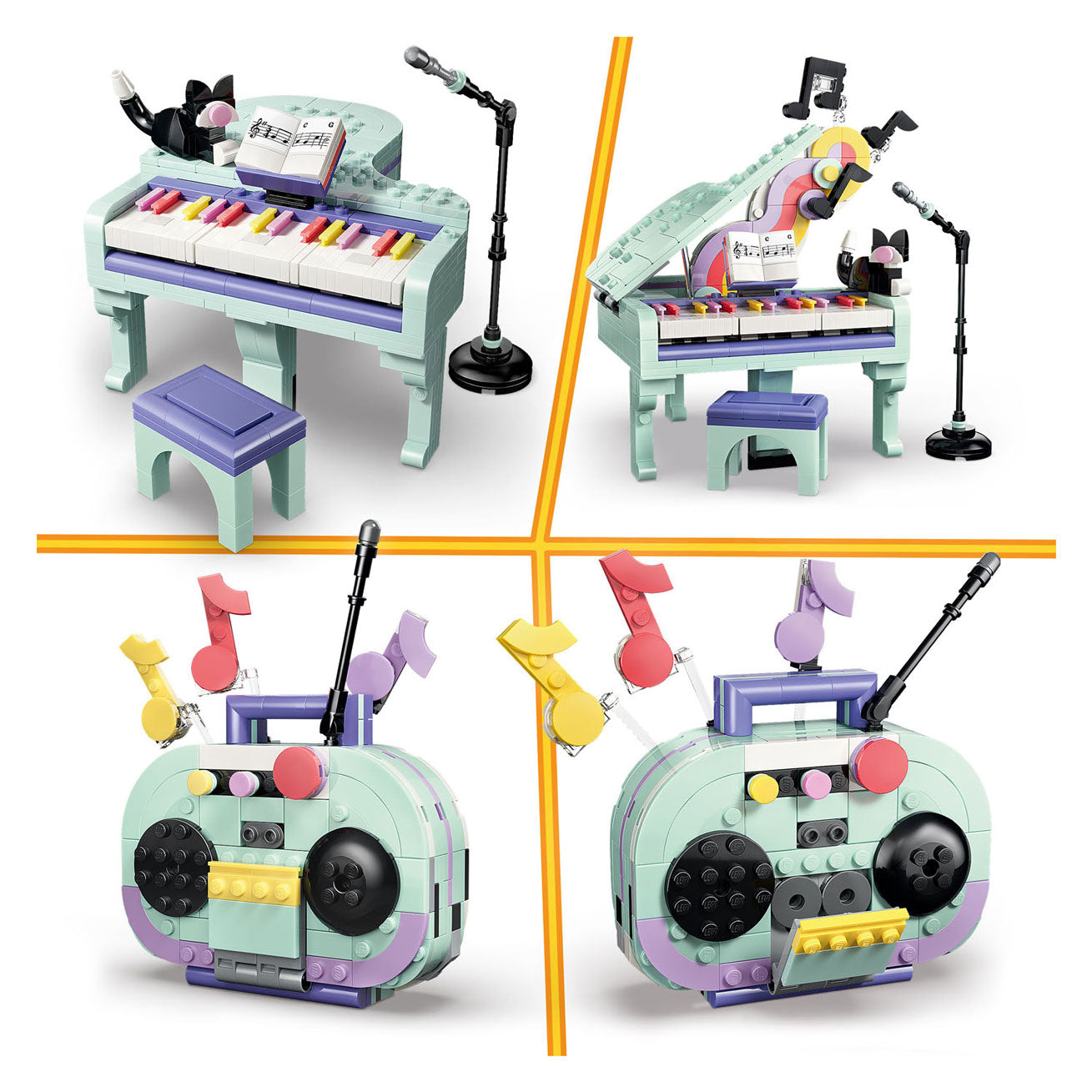 LEGO creator 31392 piano met kat