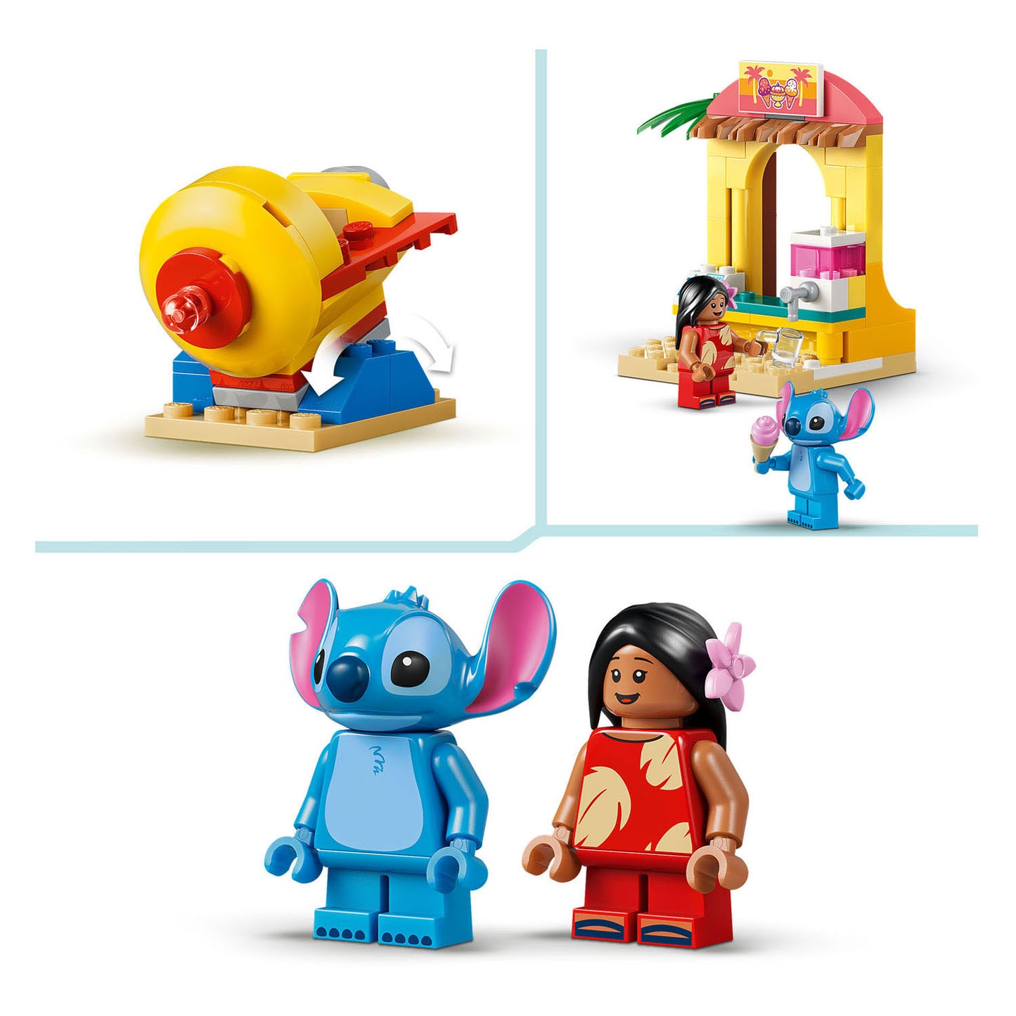 LEGO disney 43280 strandplezier met lilo en stitch