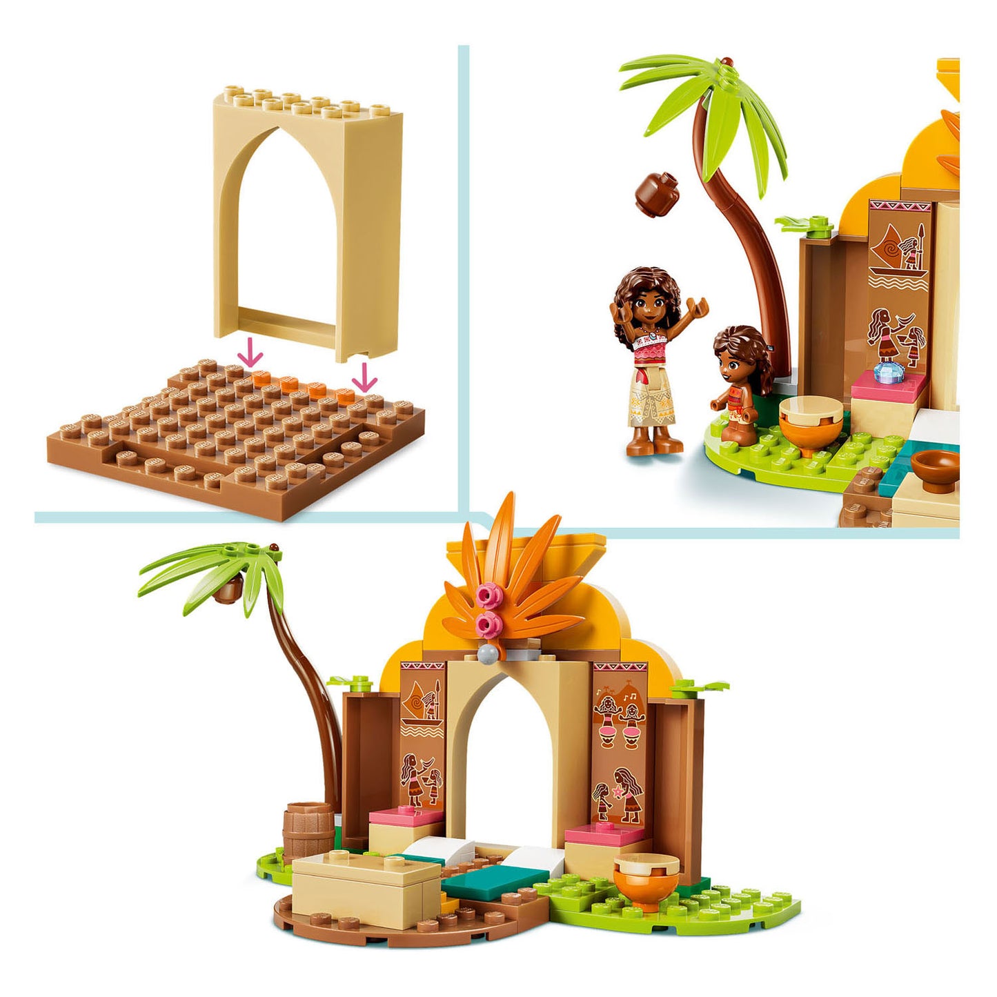 LEGO disney princess 43282 vaiana dorpshuis en boot