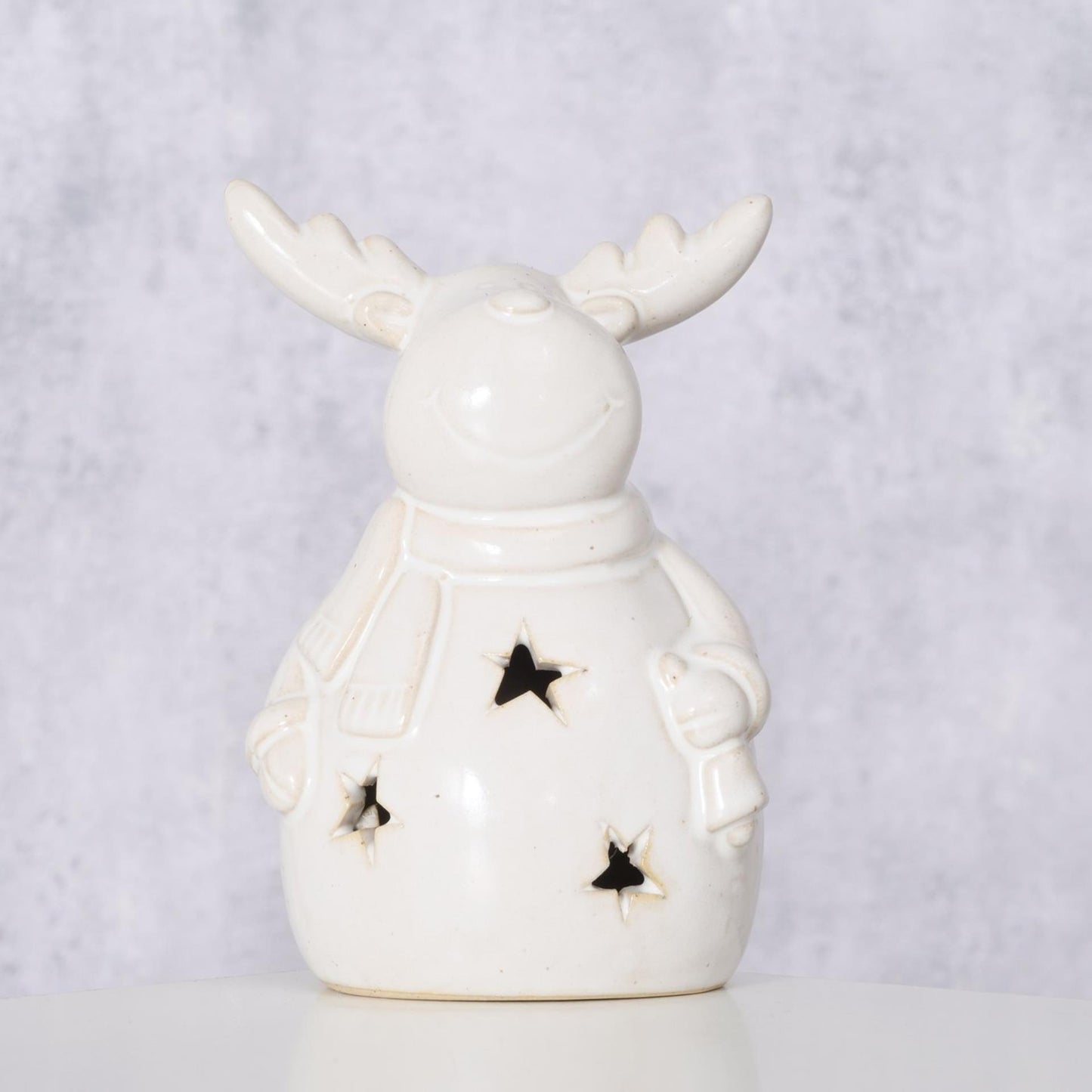 Boltze Home Hertfiguur cristo steen met led h13cm