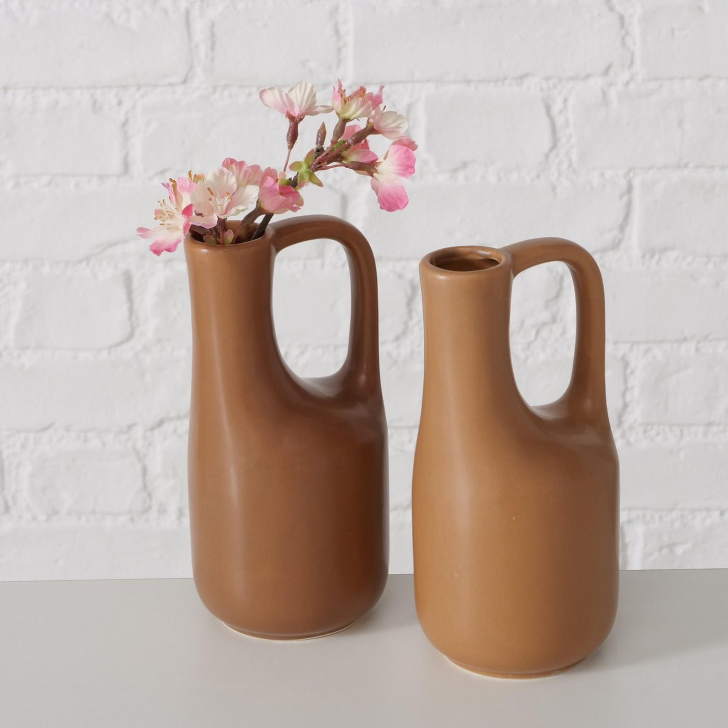 Boltze Home Vaas steen bruin h18,2cm