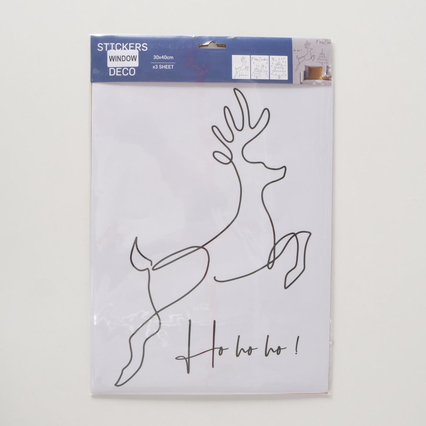 Boltze Home Raamstickers hert kerstboom spreuk