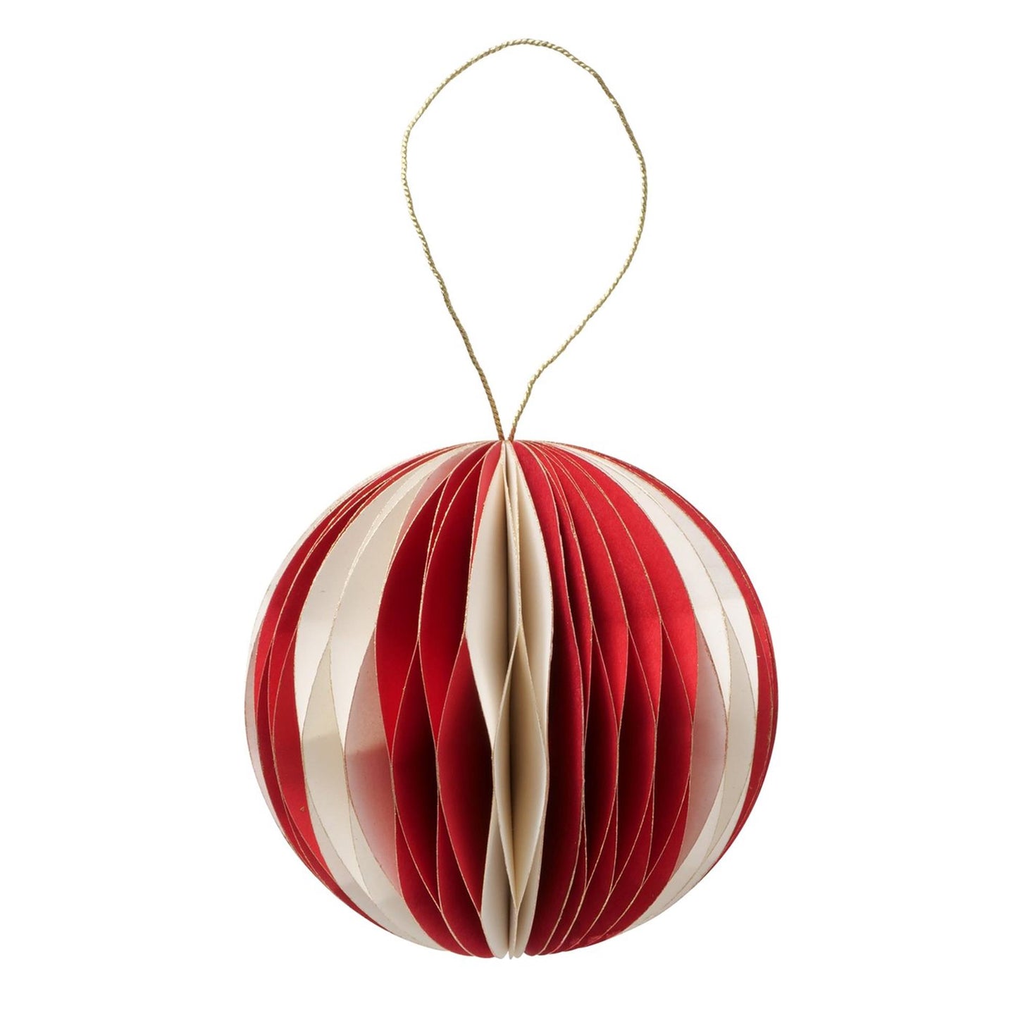 Boltze Home Kerstbal yorki ø9cm mat rood wit papier