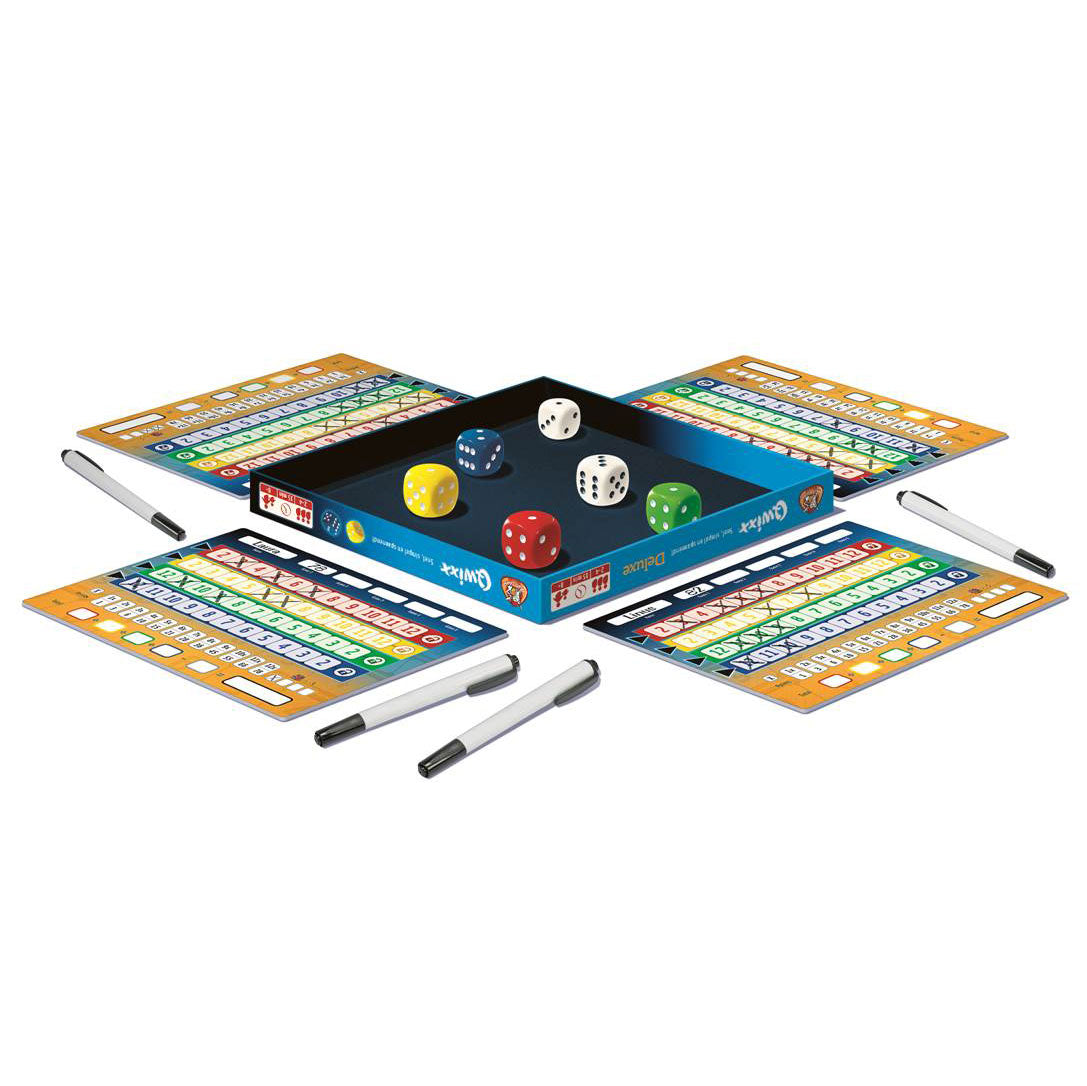 White Goblin Games qwixx deluxe dobbelspel (nederlands, 2 - 4 spelers, 15 minuten, vanaf 8 jaar)