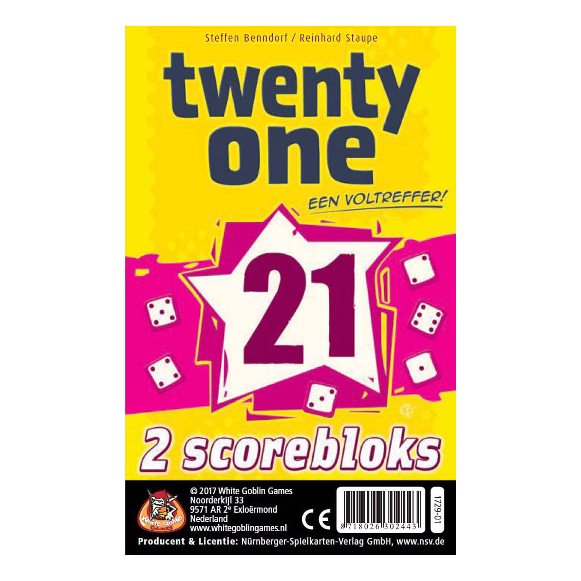 White Goblin Games Twenty one 21 scoreblokken uitbreidingsset, 2st.