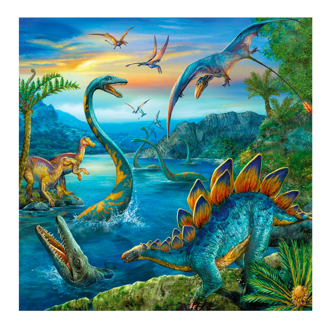 Ravensburger dinosauriers, 3x49st.