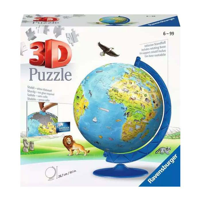 Ravensburger xxl 3d kinderglobe, 180st.