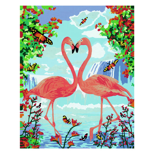 Ravensburger Schilderen Op Nummer Ravensburger creart schilderen op nummer - flamingo love