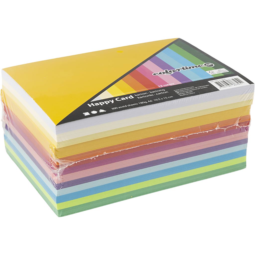 Colortime Https: www.cchobby.nl lentekarton-a6-vel-105x148-mm-180-gr-diverse-kleuren-300-div-vellen-1-doos