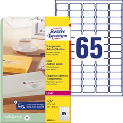 Transparante etiketten L7551-25 21,2x38,1mm