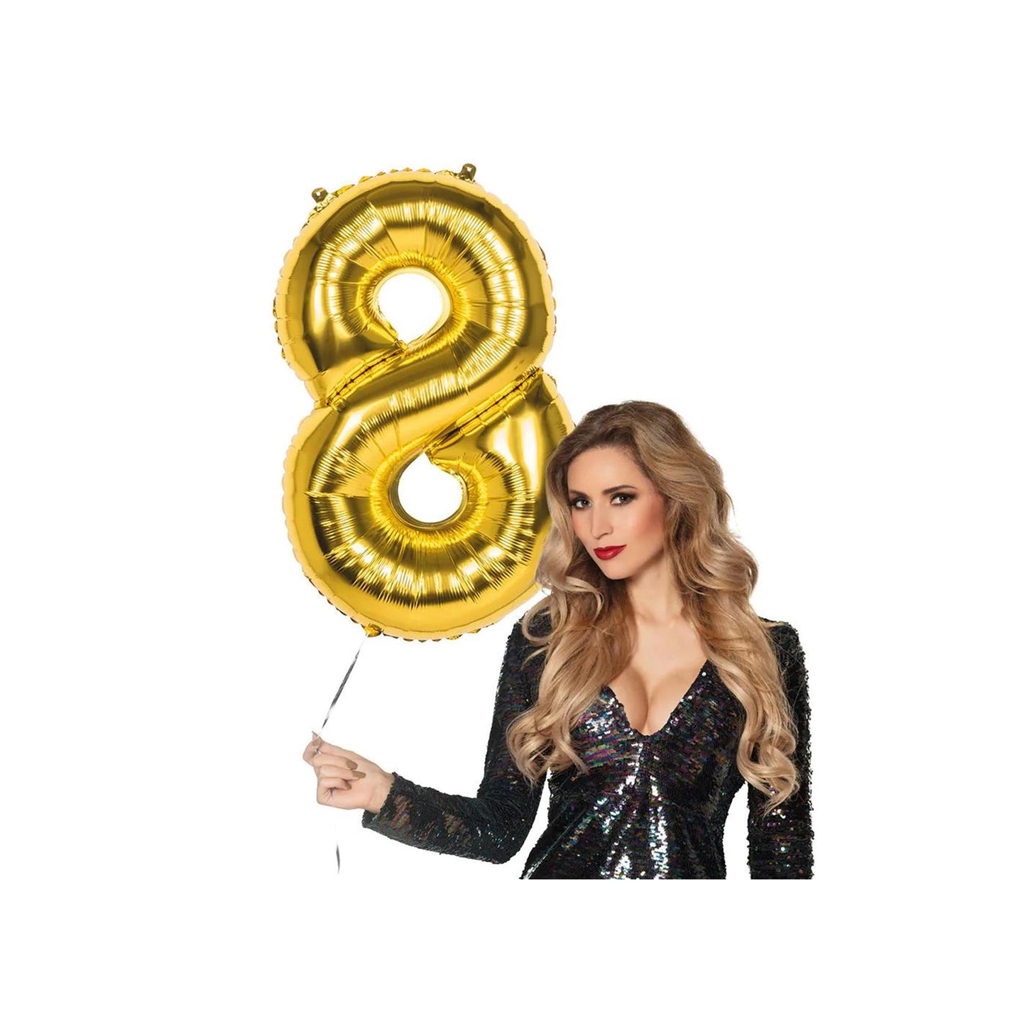 Boland Folieballon 8 goud 86cm