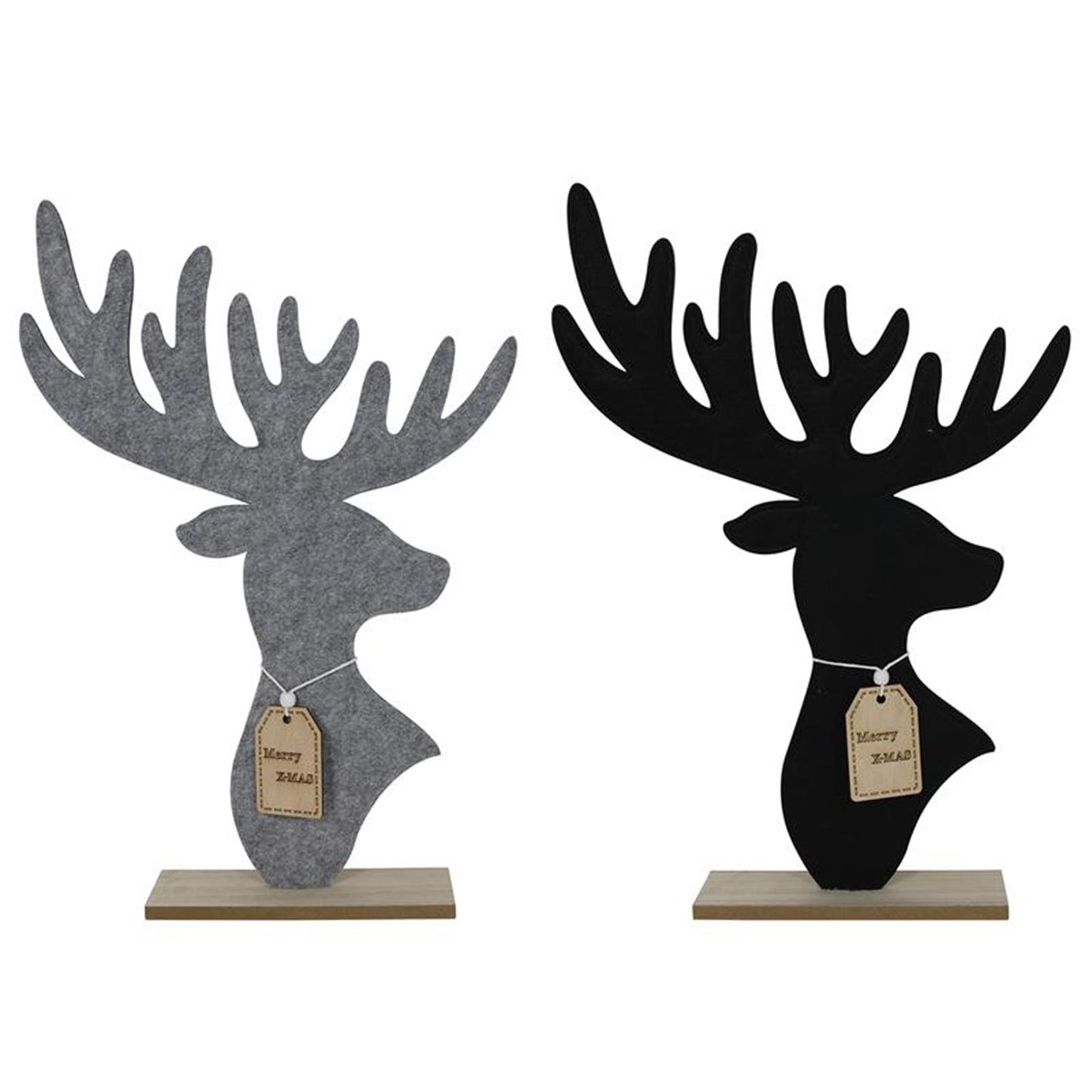 Svenska Living Hertenkop vilt 58cm zwart of grijs