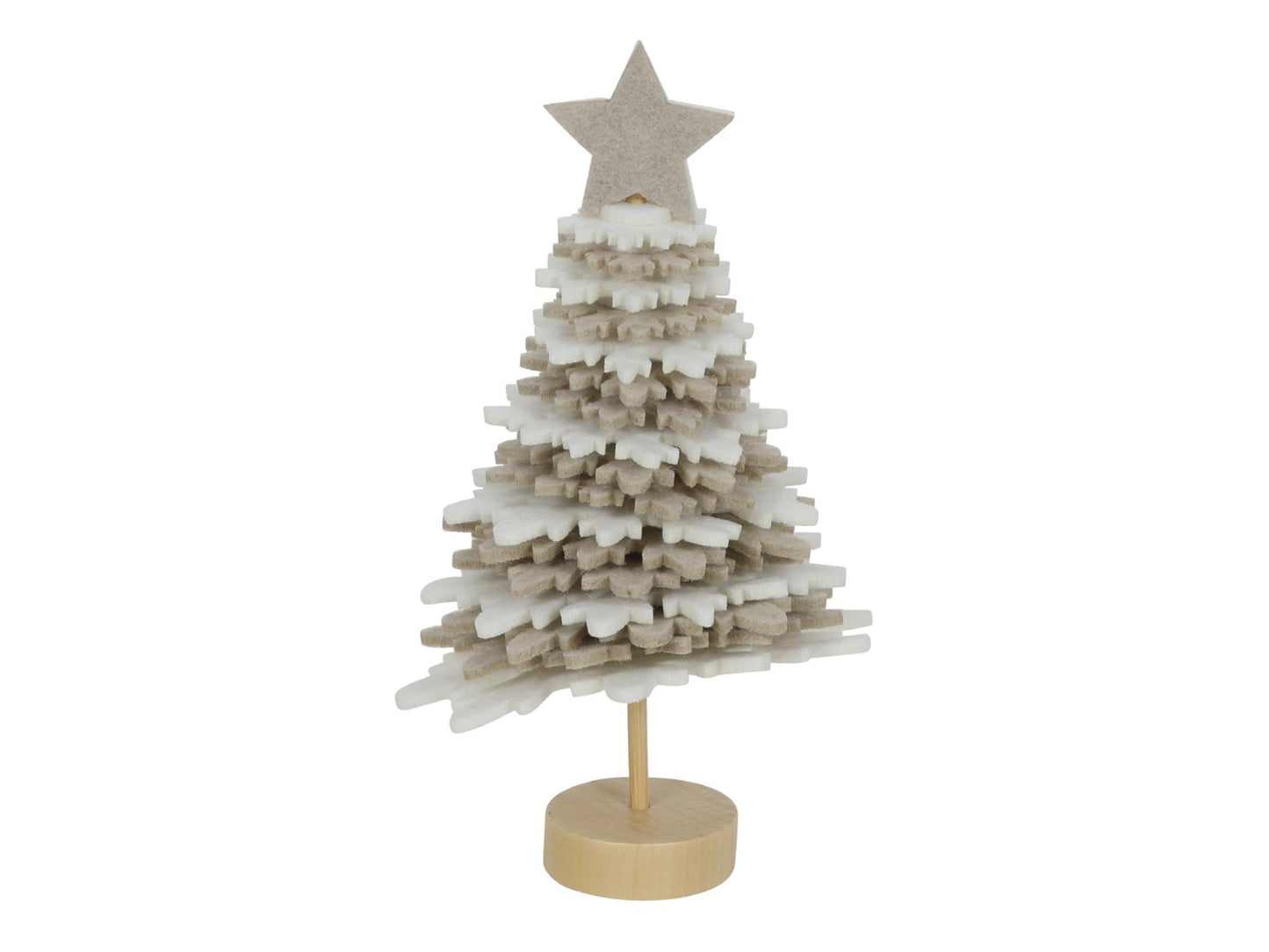 Svenska Living Beeld vilt kerstboom 16cm beige wit