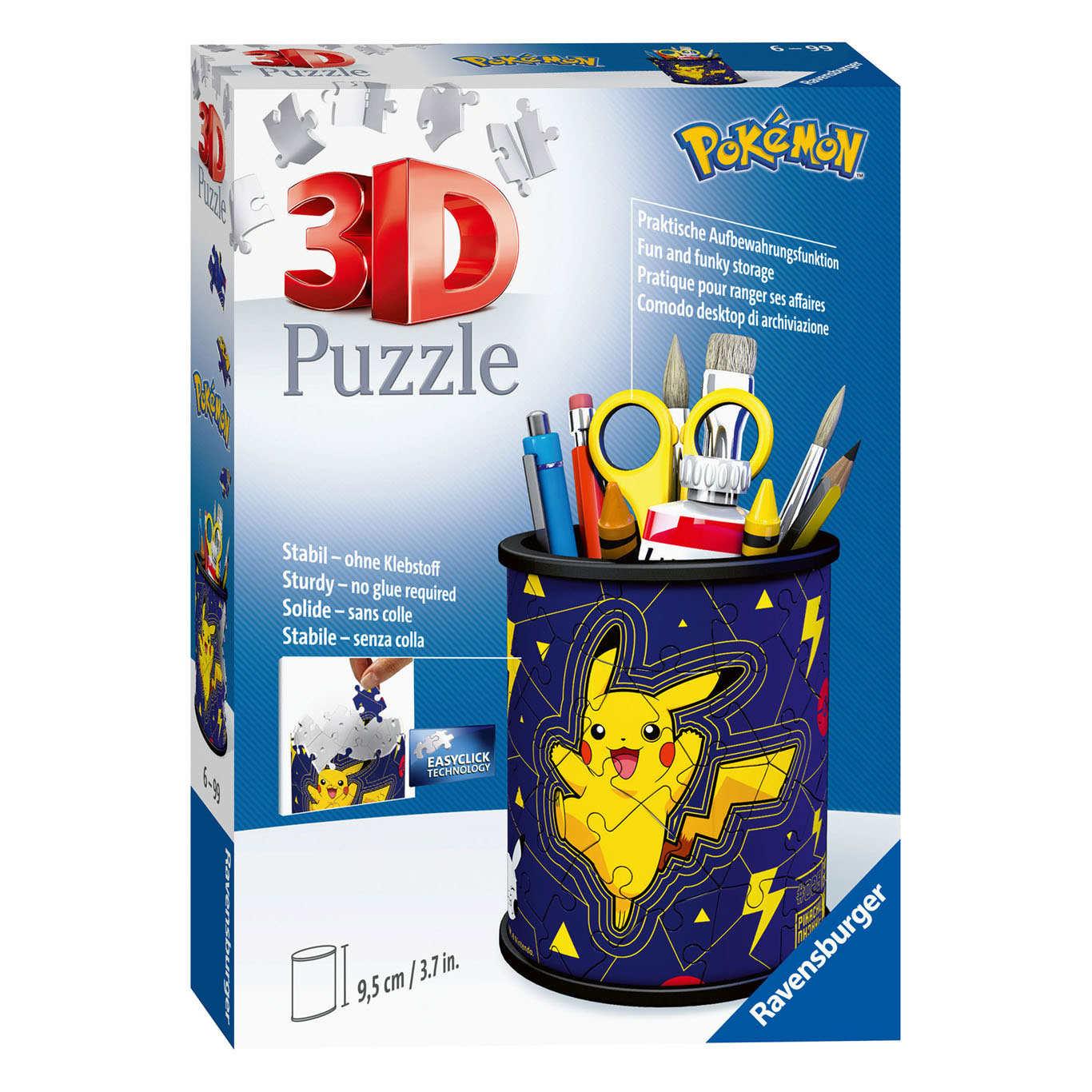 Pokémon Ravensburger 3d puzzel - pennenbak - 54st.
