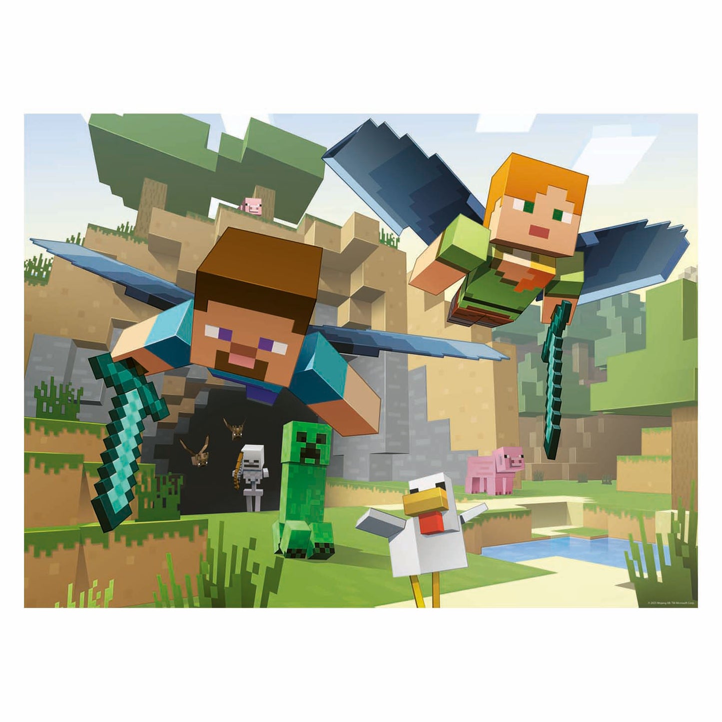Ravensburger legpuzzel minecraft avonturen - 200st. xxl