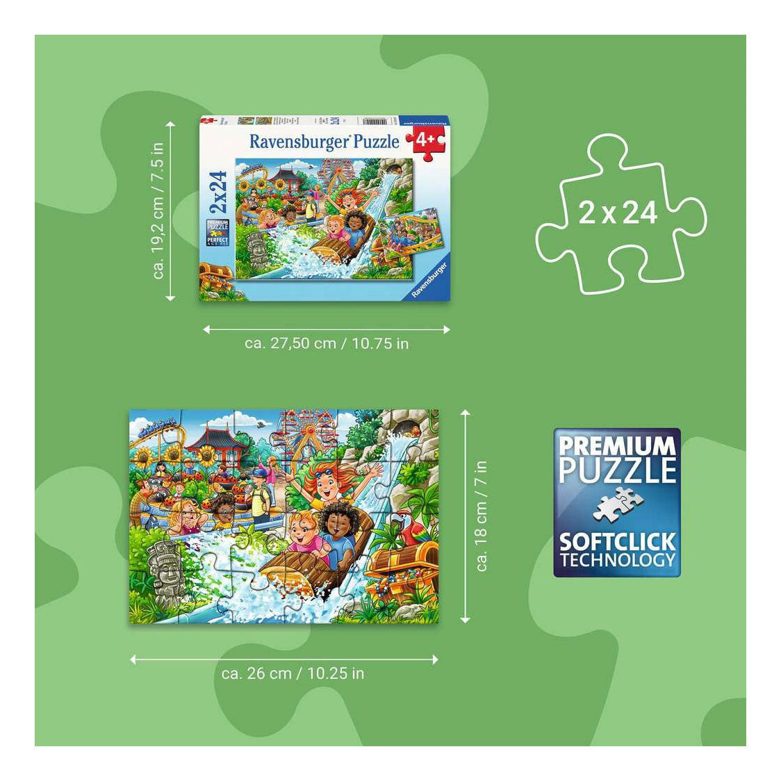 Ravensburger legpuzzel amusement park - 2x24st.