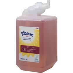 Handzeep Kleenex Luxury Joy kunststof 1L rood pak 6 stuks