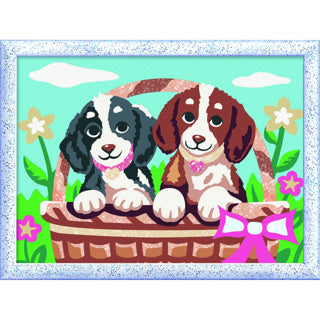 Ravensburger creart honden in een mandje