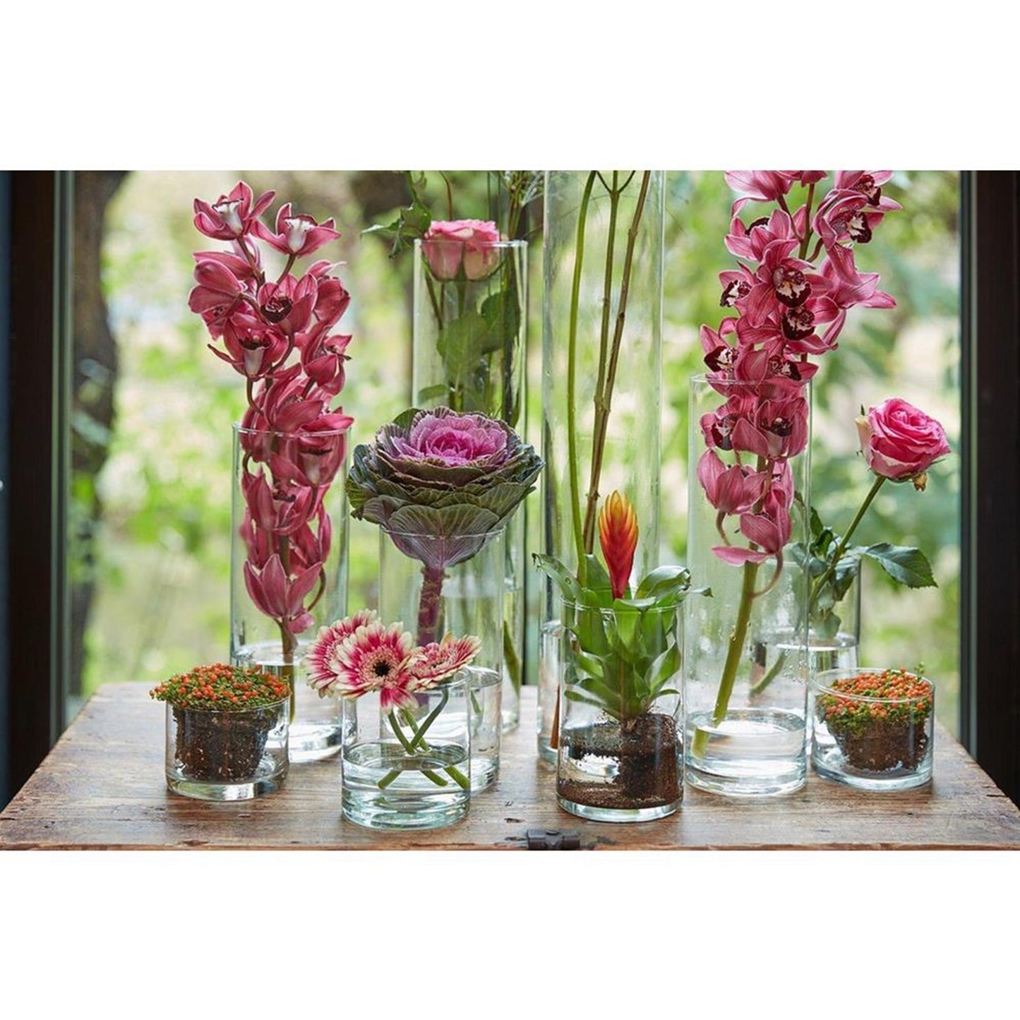 B-Living Cilindervaas glas ø9xh19cm