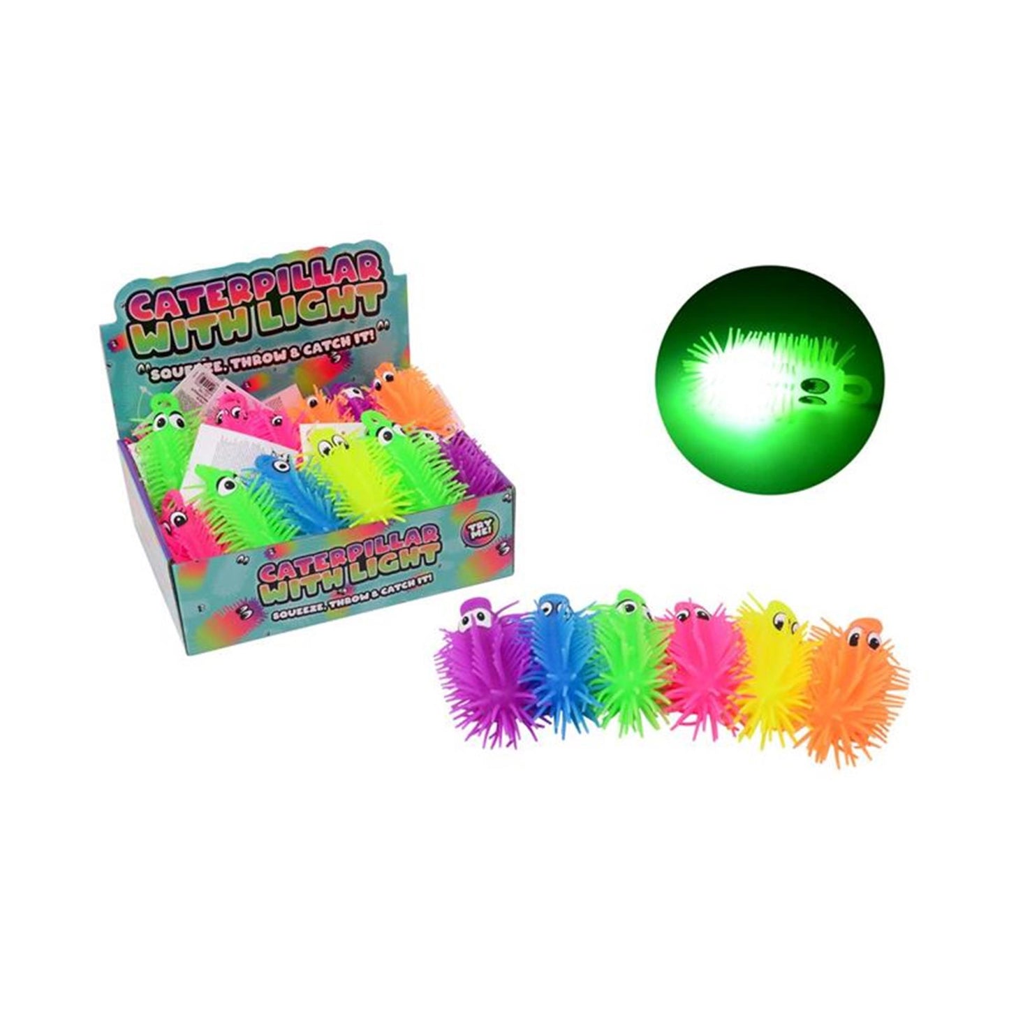 Johntoy John toy rups met licht 12 cm