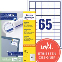 Universele etiketten Avery Zweckform 3666 38x21,2mm