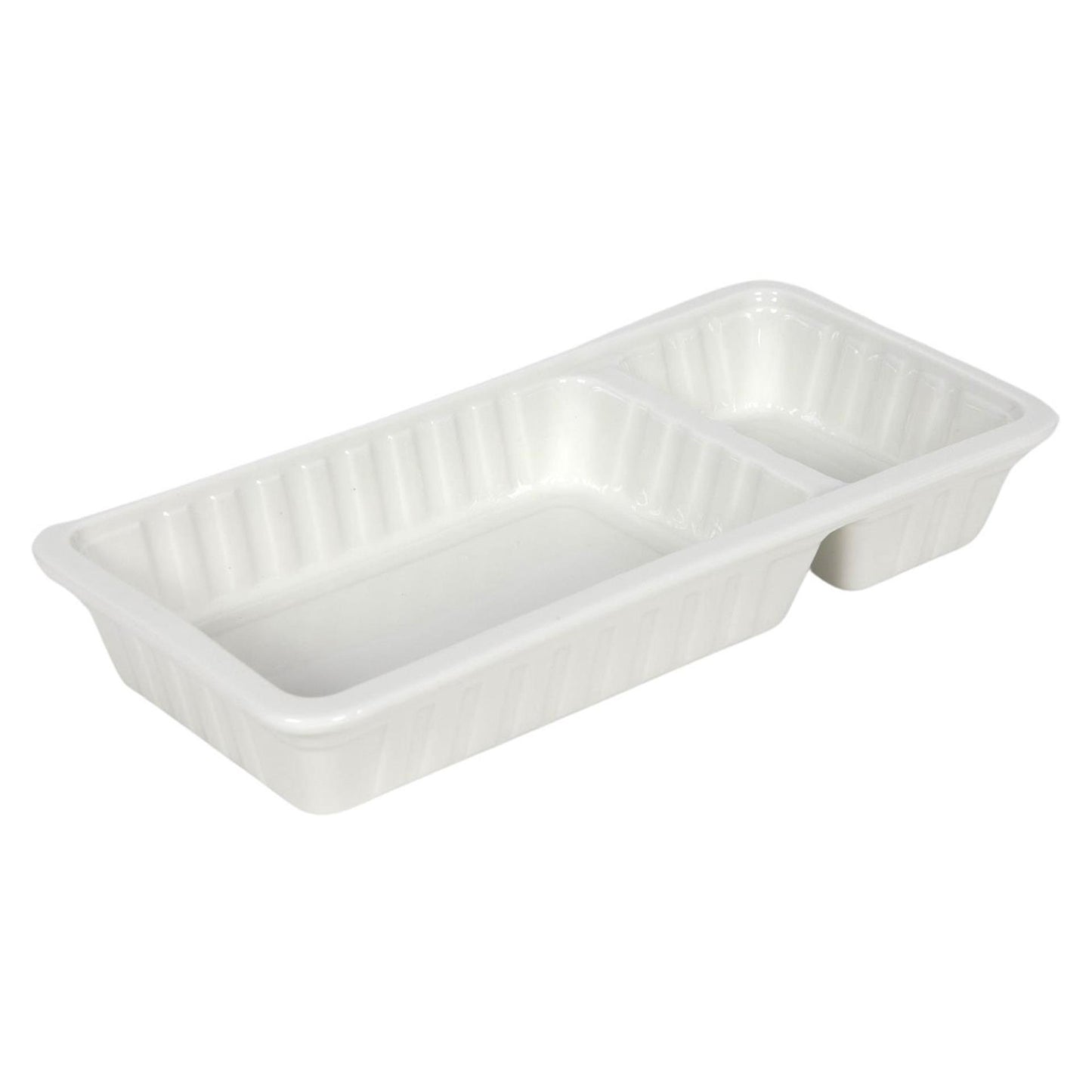 Frietbakje 20x9,5x3,2cm wit porselein