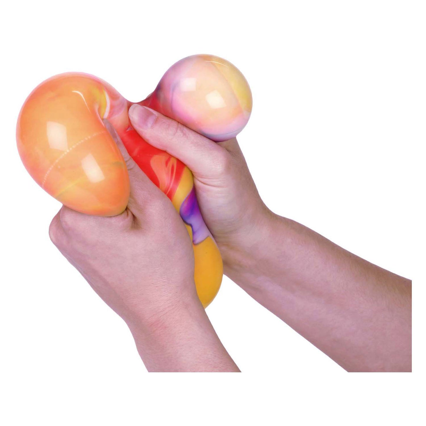 Toi-Toys Fun knijpbal neon marble met foam, 12cm
