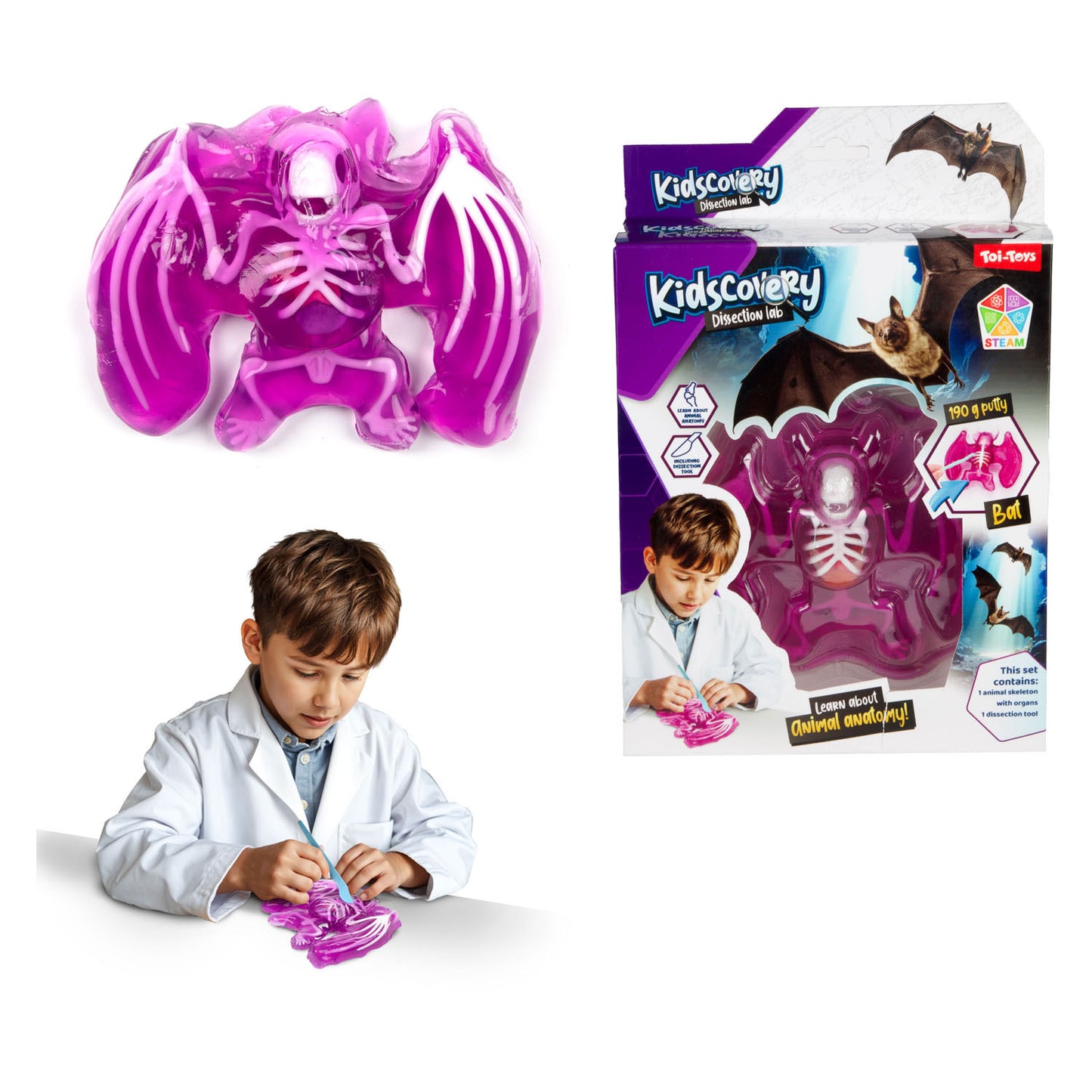 Toi-Toys slijm uitgraafset dier met tool