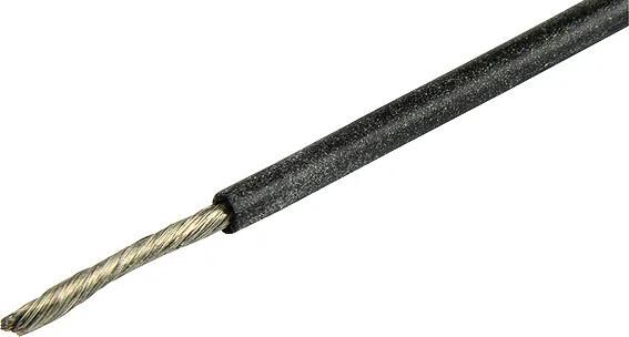 HERTH+BUSS kabel electric cable silicone 0.75 mm black 5mtr.