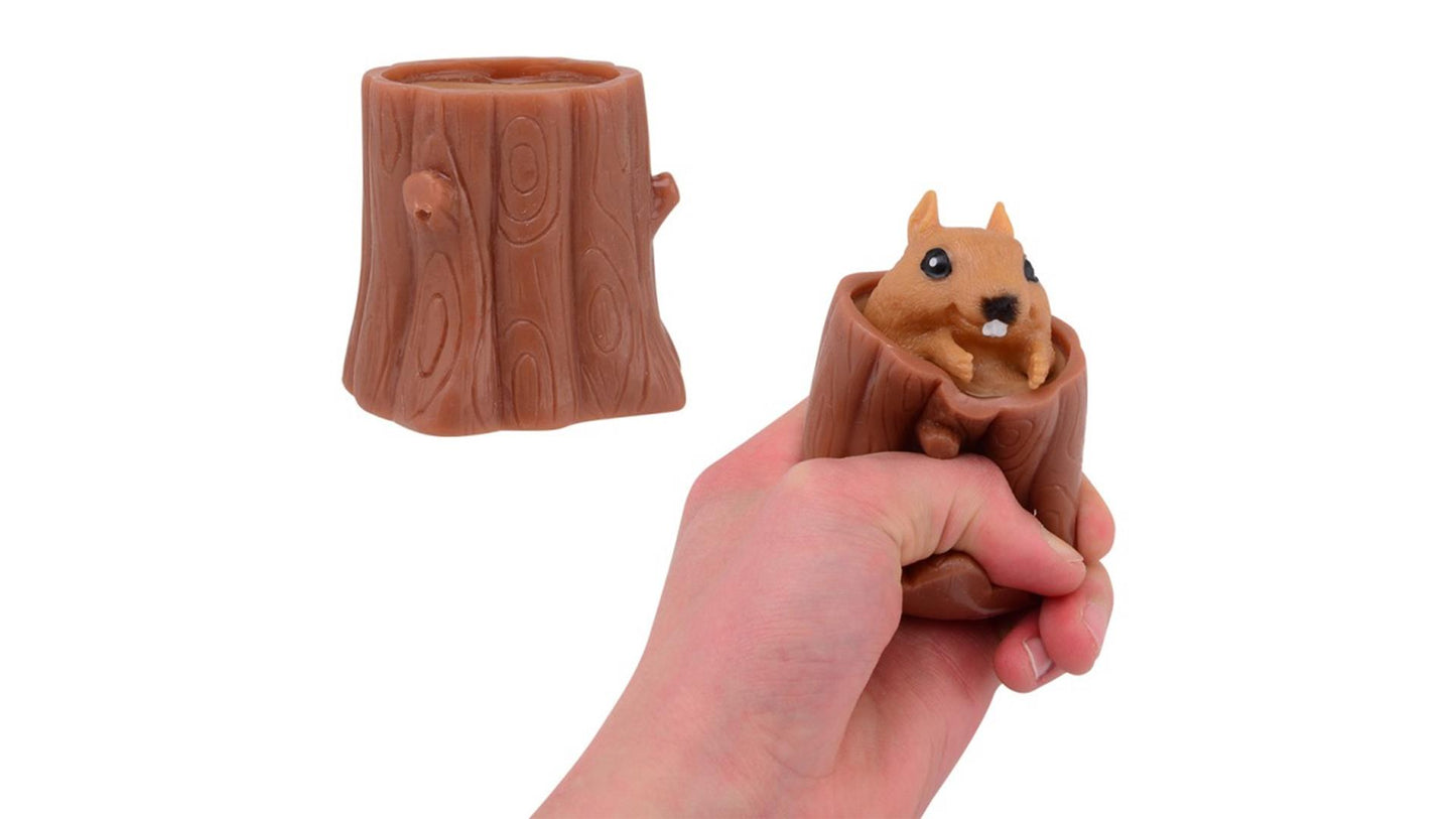 Johntoy John toy squeeze pop eekhoorn 7x6x7cm