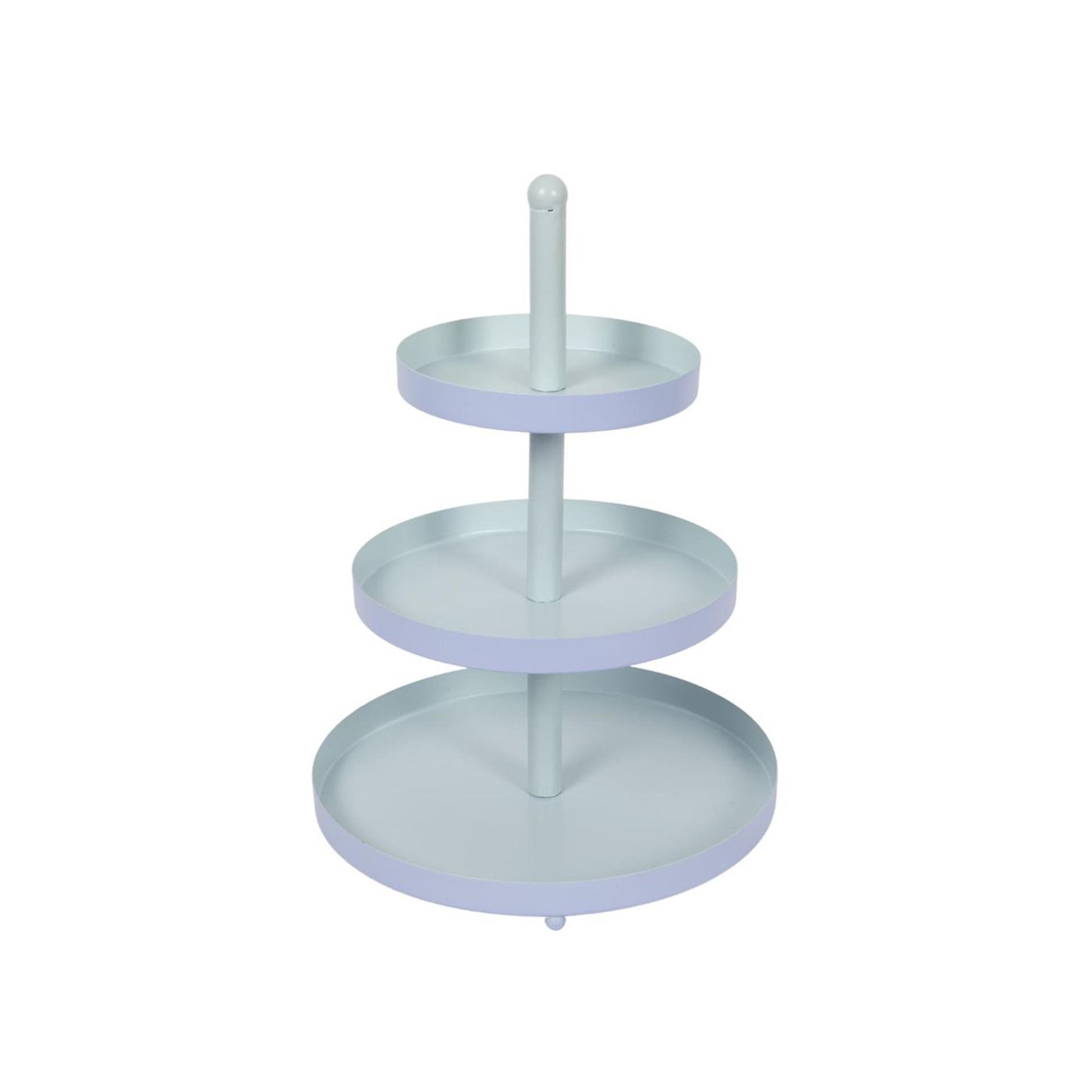 Etagere 3-laags blauw-munt Ø25xH35cm