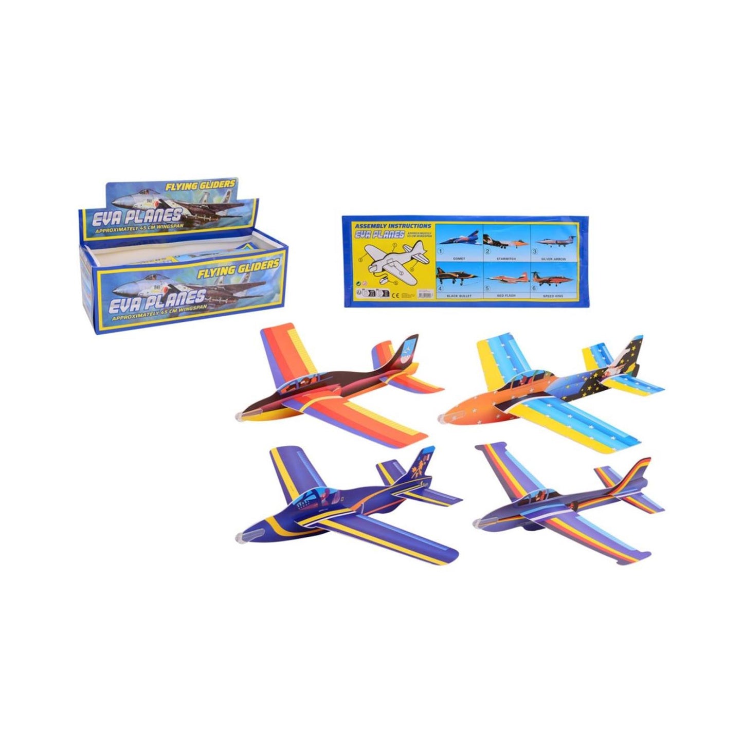 Johntoy jumbo eva foam vliegtuig 45cm