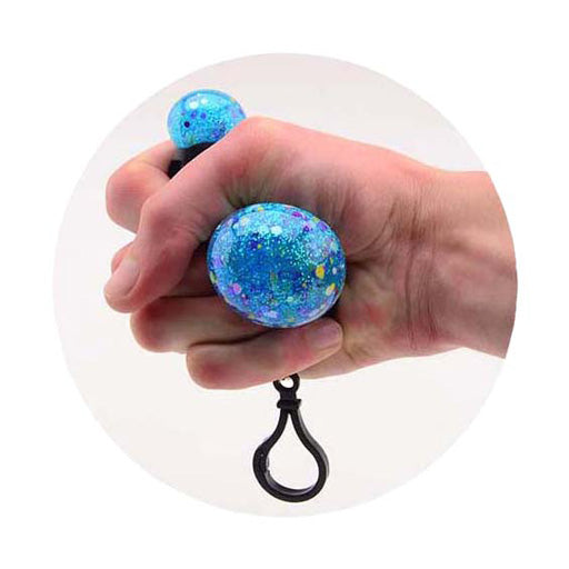 Johntoy Squeeze glitter bal met haak