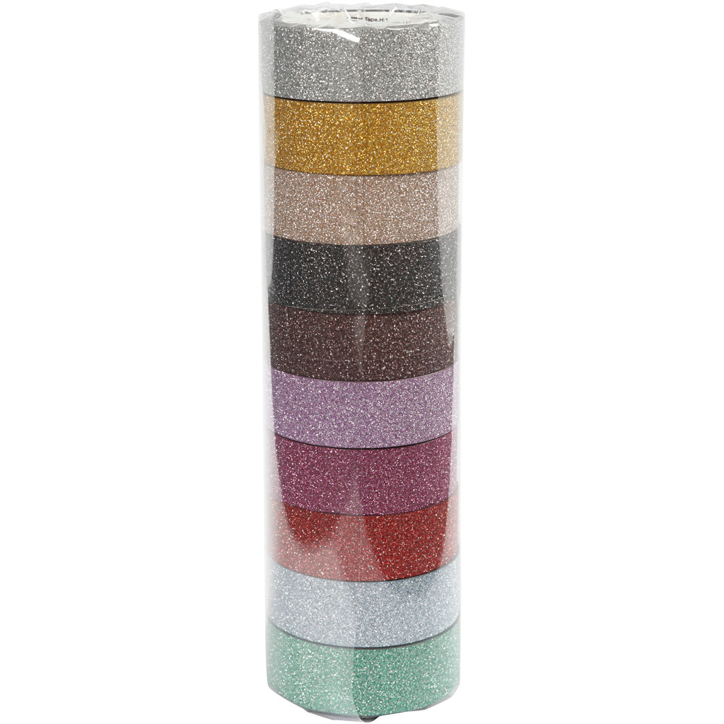 Creativ Company Https: www.cchobby.nl glitter-tape-b-15-mm-diverse-kleuren-10x6-m-1-doos