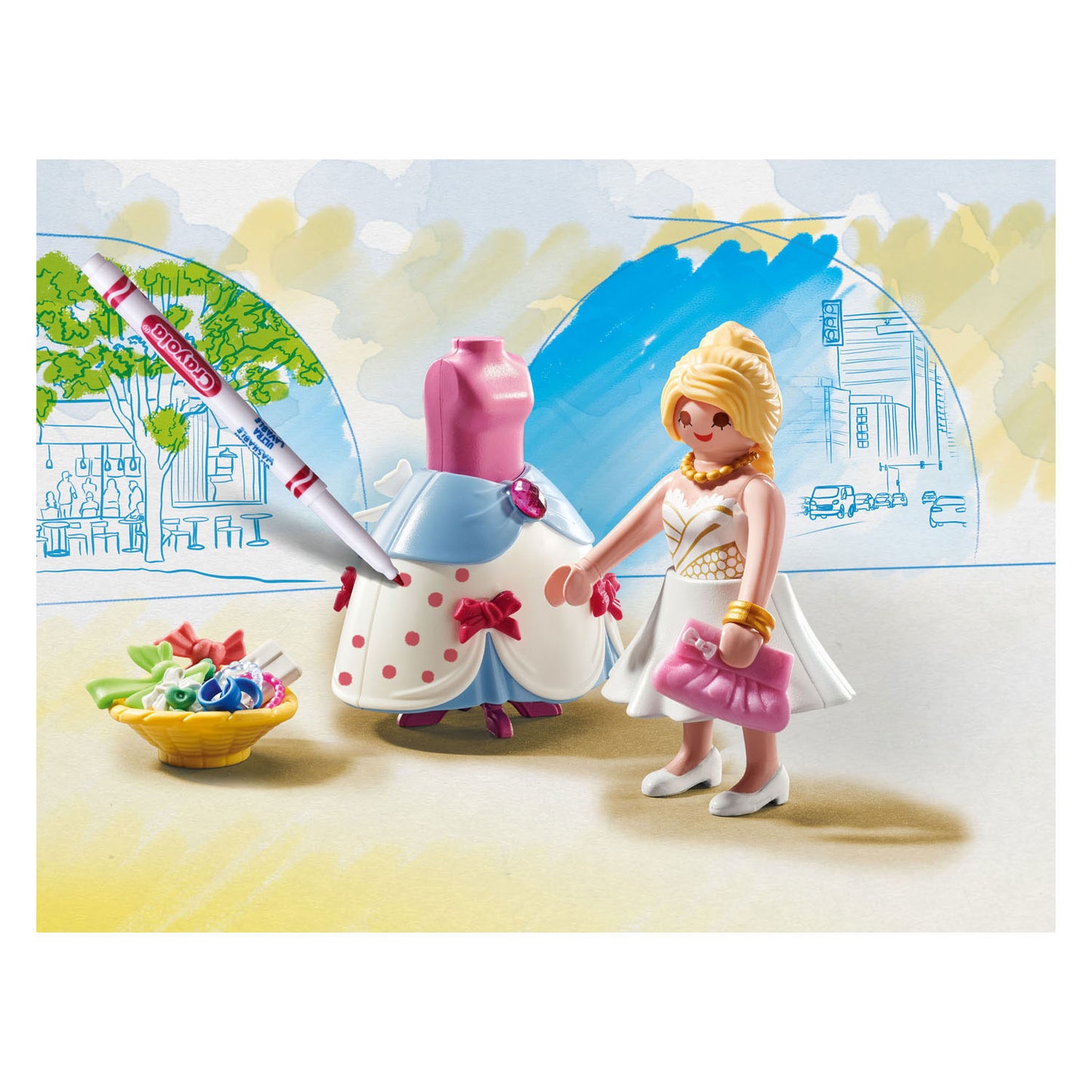 Playmobil color modieuze jurk - 71374