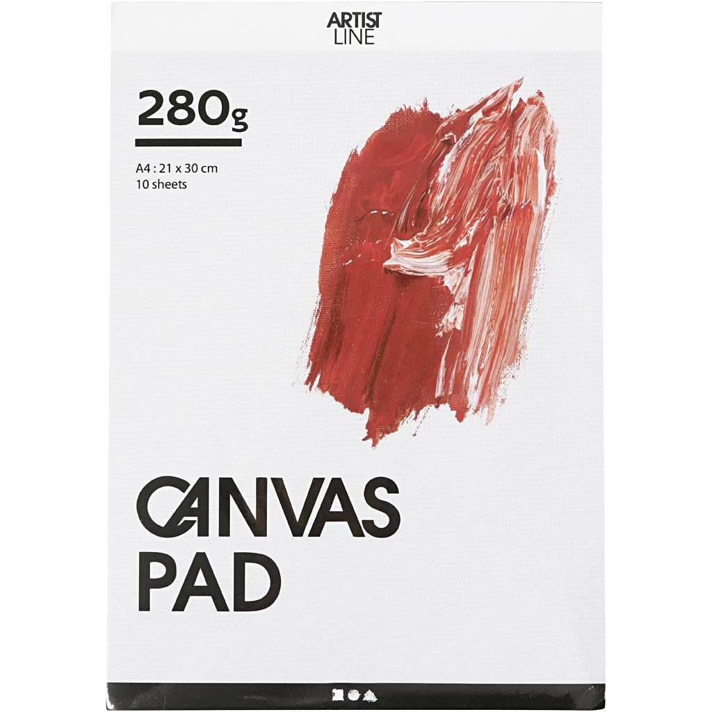 Creativ Company Https: www.cchobby.nl canvas-blok-a4-vel-210x297-mm-280-gr-wit-10-vel-1-stuk