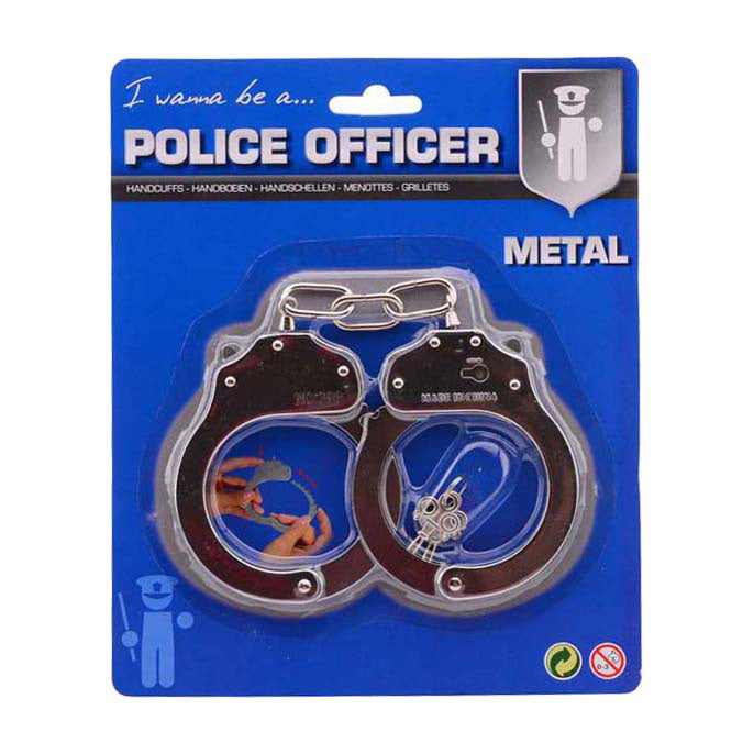 Johntoy John toy metalen handboeien op kaart