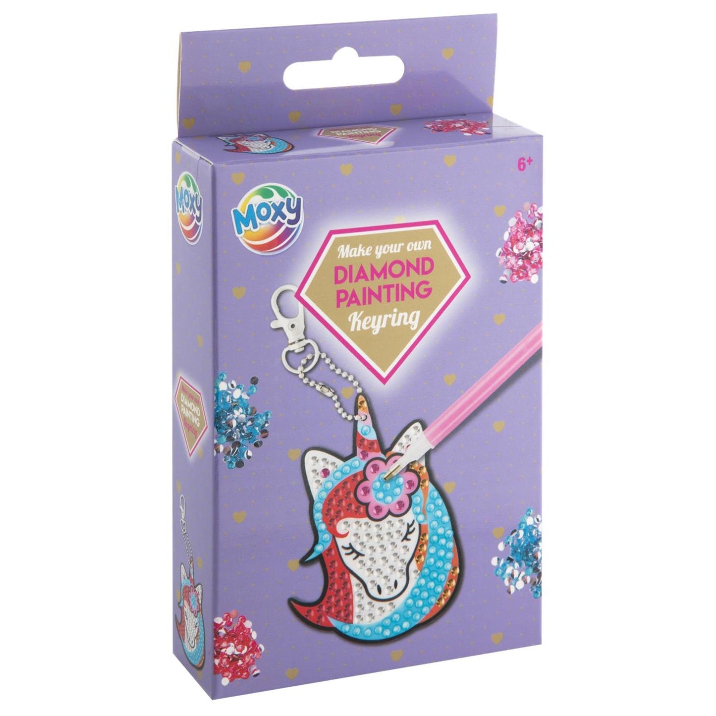 Moxy diamond painting sleutelhanger, 4 ass