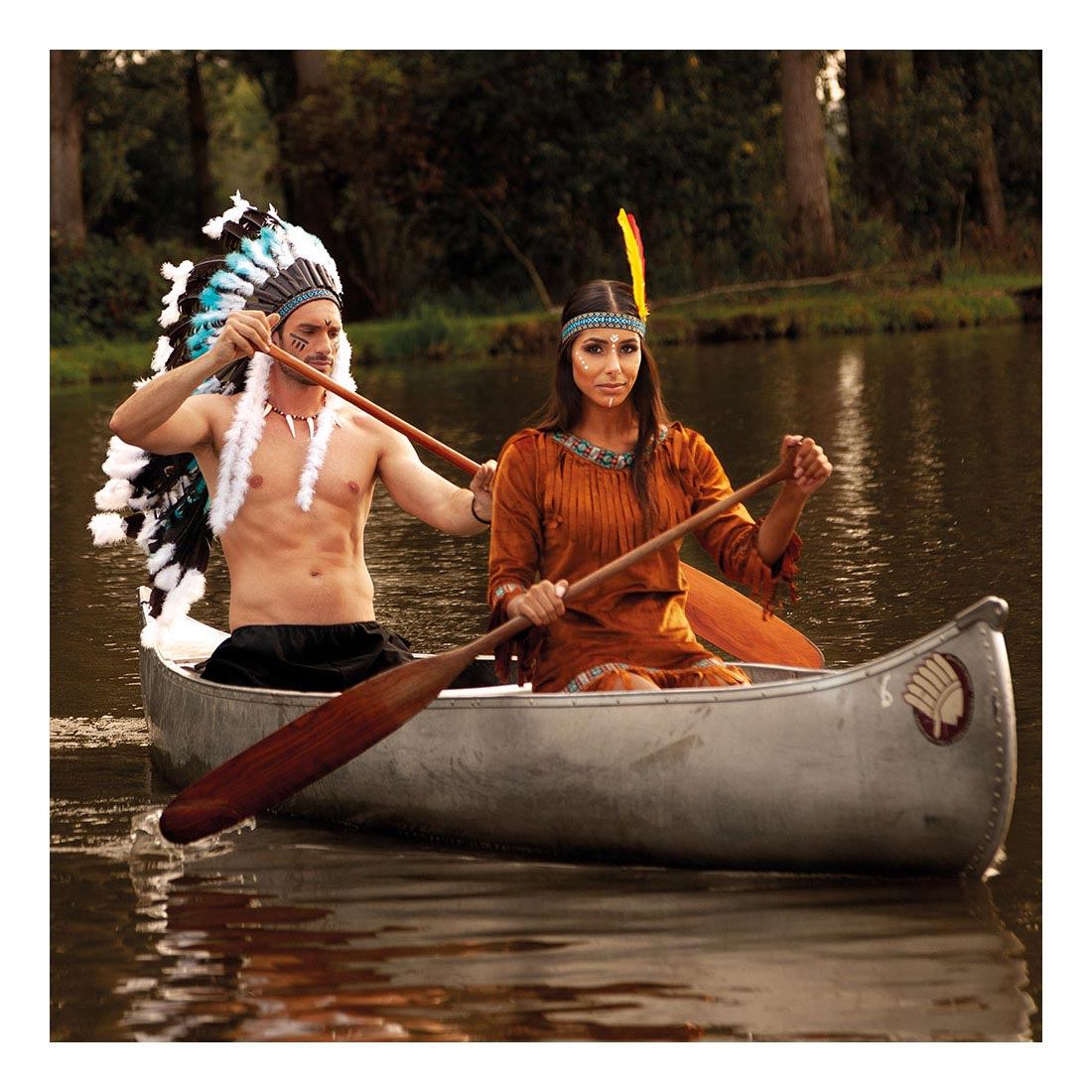 Boland Indianen hoofdband stof